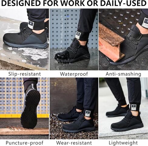 أحذية فولاذية لأصابع القدم للرجال والنساء، أحذية أمان للعمل مضادة للماء ومقاومة للزيوت، نعل متين مقاوم للثقب، بناء مستودع صناعي على السطح، أحذية مطبخ الشيف لخدمة الطعام in Kuwait