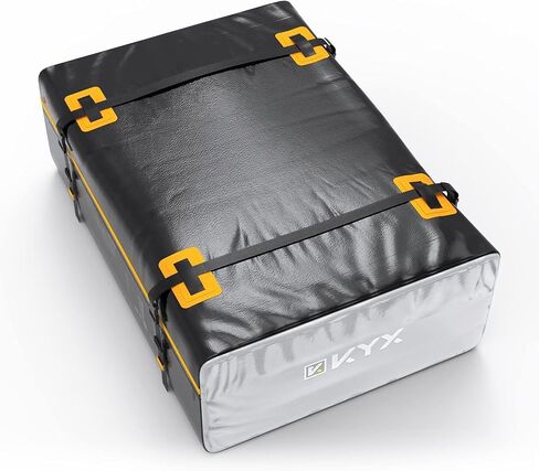 KYX Car Roof Bag Cargo Carrier –15 Cubic Feet Waterproof Roof Top Luggage Bag for All Cars with/without Racks, Double Rain Curtain, Anti-Slip Mat in Saudi Arabia