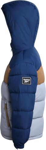 Reebok Boys' Winter Coat - Heavyweight Quilted Puffer Snow Parka - Weather Resistant Ski Jacket for Boys (8-20), Size 10-12, Batik Blue in Saudi Arabia