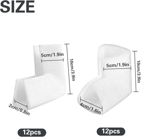 24 قطعة من واقيات الزوايا الإسفنجية للشحن وتغليف الصور ومرآة التلفزيون وزوايا حماية حافة الصورة للشحن وواقي الحواف المتحركة من الإسفنج ومستلزمات التعبئة لحماية زوايا الشحن in Kuwait