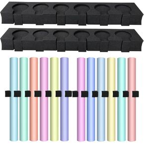 2 Sets Seamless Paper Storage Clip Photo Backdrop Storage Rack 33 x 3 x 6 Inches Wall Mount Backdrop Holder Paper Rack for Storage Home Office School Photography Studio