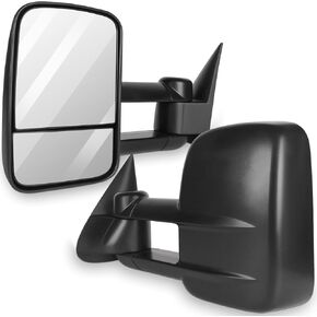 Towing Mirrors 1999-2007 for Chevy Silverado 1500 2500 3500/for GMC Sierra 1500 2500HD 3500HD Tow Mirrors A Pair Manual Adjusted Telescoping & Folding Exterior Side View Mirror
