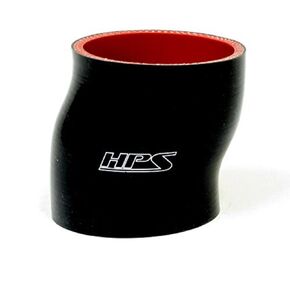 HPS HTSOC-275-BLK Silicone High Temperature 4-ply Reinforced Offset Coupler Hose, 75 PSI Maximum Pressure, 3" Length, 2.75" ID, Black