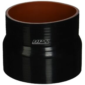HPS HTSR-450-500-L4-BLK Silicone High Temperature 4-ply Reinforced Reducer Coupler Hose, 40 PSI Maximum Pressure, 4" Length, 4-1/2" > 5" ID, Black