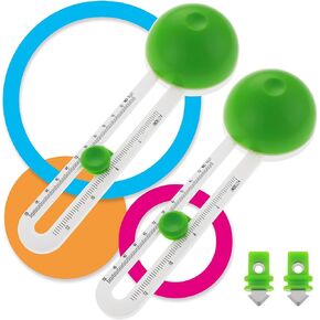 Adjustable Circular Paper Cutter,2pcs Green Rotary Paper Trimmer Scrapbooking Making Tool with Replacement Blades 4-12 in Circular Creating Cutting Tools for DIY Crafts in Saudi Arabia