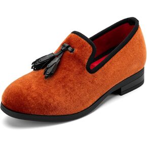 Meijiana Boys' Slip-On Dress Loafers - Formal Tuxedo Shoes