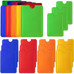 20Pcs RFID Blocking Sleeves, Colorful Anti-theft Aluminum Foil Credit Card Protector, Waterproof Anti-scanning Card Holders for Wallet for Women, Men