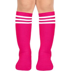 Benefeet Sox Kids Soccer Socks Toddler Knee High Tube Long Socks Soft for Girls Boys Three Stripes Youth Cotton Soccer Socks