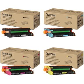 Versalink C600/C605 Drum Unit 108R01485 108R01486 108R01487 108R01488 Compatible for Xerox Versalink C600N C600DT C600DN C605DN C605S C605X C605XL Printer (4-Pack, BK/C/Y/M)
