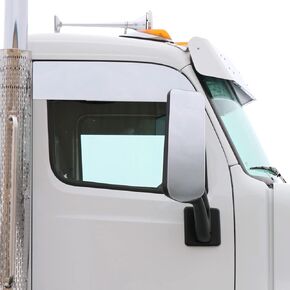 RoadWorks | Stainless Steel 8" Chop Tops for Peterbilt 567/579, Polished Finish | 39020