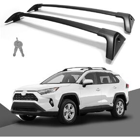 Roof Rack Cross Bars Compatible with Toyota RAV4 2019-2024 LE XLE XSE Limited Hybrid Aluminum Lockable Crossbars Rooftop Cargo Luggage Carrier (Not Fit Adventure/TRD Off-Road)