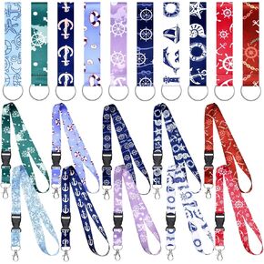 Fainne 20 Pieces Teachers Lanyards for ID Badges Keychains Bulk Education Supplies Wristlet Strap Teacher Appreciation Gift Set for Teachers Office (Education Style)