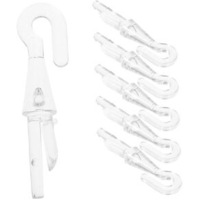 6pcs Shutter Turn Rod Head Blind Parts Blind Tilt Wand Tip Mini Hooks Vertical Blind Wand Hook Ganchos Curtain Hooks Blind Wand Replacement Hook Tip Plastic Hook Set Repair