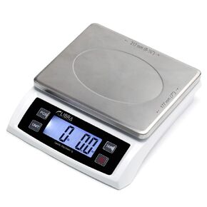 110 lb (50 kg) Digital Postal Scale, Piece Counting, Wide Stainless Steel Pan, AC Adapter, Backlit LCD, Multiple Weight Unit, Capacity: Max 50 kg (110 lb), MIN 5 g (0.2 oz), Division 1 g / 0.1 oz