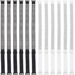 6 Pairs Rhinestones Women Bra Shoulder Straps Non-Slip Adjustable Shoulder Strap Ladies Replacement Shiny Bra Straps for Wedding Birthday Party Dresses