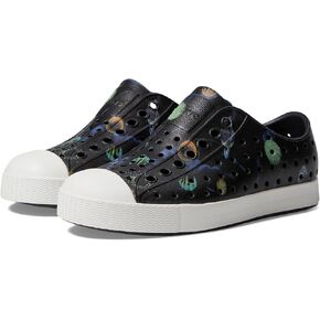 Native Shoes Jefferson Sugarlite Print (Little Kid) Sneaker, Jiffy Black/Shell White/Up in Space, 1 US Unisex