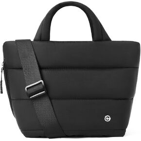 CHOLISS Small Puffer Tote Bag for Women - Quilted Crossbody Bags, Puffy Nylon Satchel Travel Handbags