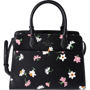 Kate Spade New York Madison Floral Waltz Medium Satchel Black Multi in Kuwait