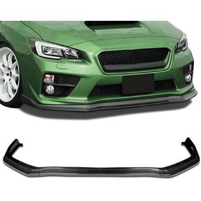SCITOO Front Lip Spoiler Fits for 2015-2020 for Subaru WRX STI Glossy Carbon Look CS Style Front Bumper Lip