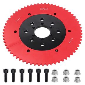 Universal Mini Bike Split Sprocket 35 Chain 64T with Sprocket Adapter Compatible with 212cc Go Kart Motorcycle Monsttar Motoo 80cc 105cc CT200U-EX CT200U BT200X CT100U MBX11 TraillMaster MB200