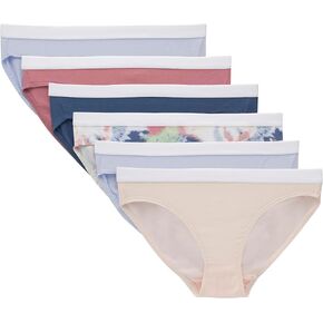 Hanes Girls Originals Bikini Underwear, Stretch Bikini Panties For Girls, 6-Pack