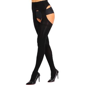 HONENNA Women's Suspender Tights Sexy Garter Belt Stockings High Waist Control Top Pantyhose