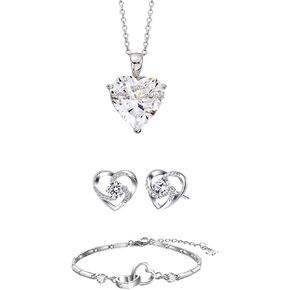 Real Rose Birthday Gifts for Her Mom Wife Girlfriend Grandma on Valentines Mothers Day, Christmas, Anniversary - Necklace, Bracelet, Earring Set