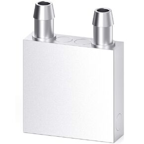 Aluminum Water Cooling Block, Liquid Water Cooler Heat Sink System for PC Computer CPU Graphics Radiator Heatsink Endothermic Head Silver(40 x 200 x 12mm)