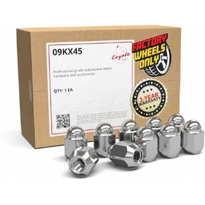 Wheel Accessories Parts 10 pcs M12x1.5 12x1.5 Thread OEM Style Lug Nuts 1.2" Long Chrome 13/16" 21mm Hex Fits 2006-20 Toyota Yaris | 1975+ Corolla | 2001-22 Prius 90942-01021 | 611-133