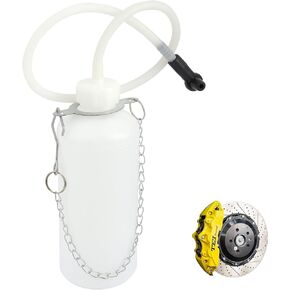 Standard One Man Brake Bleeder Kit,1L Brake Bleeder Bottle with 24inch Rubber Hose & Connector & Chain,Universal Brake Fluid Bleeder Kit Automotive Tools for All Brake Systems