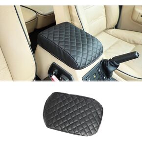 Center Console Armrest Box Cover Compatible with Land Rover Discovery 2 Accessories 1998-2004,Anti-Scratch Armrest Box Protector Cover Car Interior Accessories (Black Leather)