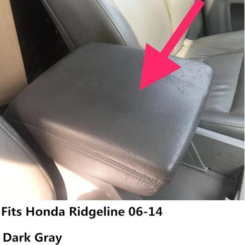 غطاء مسند ذراع لوحدة التحكم المركزية الجلدية من GXARTS متوافق مع Honda Ridgeline 2006 2007 2008 2009 2010 2011 2012 2013 2014 أسود in Saudi Arabia