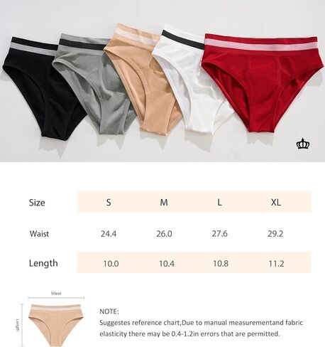 SHARICCA High Wasited Underwear for Women So Stretchy Comfy Cheeky Panties High Rise Bikini Underwear Workout Pack in Saudi Arabia