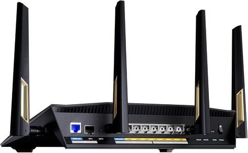 ASUS AX6000 Dual Band WiFi 6 Gaming Router, 8 Ports, Lifetime Security, Adaptive QoS in Saudi Arabia