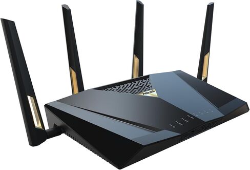 ASUS AX6000 Dual Band WiFi 6 Gaming Router, 8 Ports, Lifetime Security, Adaptive QoS in Saudi Arabia