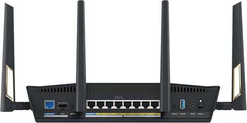 ASUS AX6000 Dual Band WiFi 6 Gaming Router, 8 Ports, Lifetime Security, Adaptive QoS in Saudi Arabia