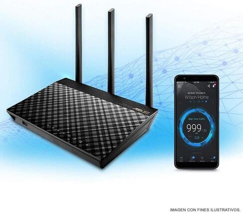 ASUS AC1750 WiFi Router (RT-AC66U B1) - Dual Band Gigabit Wireless Internet Router, ASUSWRT, Gaming & Streaming, AiMesh Compatible, Included Lifetime Internet Security, Adaptive QoS, Parental Control in Saudi Arabia