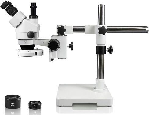 Trinocular Stereo Zoom Microscope 3.5X-90X, 144-LED Light in Kuwait