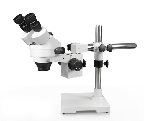 Trinocular Stereo Zoom Microscope 3.5X-90X, 144-LED Light in Kuwait