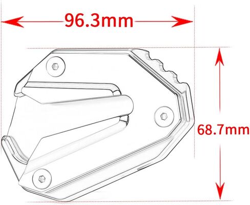 Kickstand shoe For H.onda Goldwing GL1800 2002-2017 and 2018-2023 Motocycle CNC Kickstand Side Stand Enlarge Extension Pad goldwing gl 1800 Accessories (2018-2023 black) in Saudi Arabia