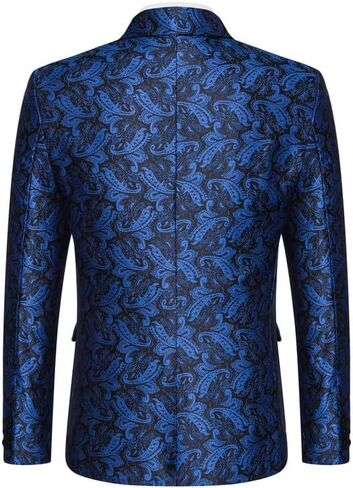 Mens Floral Tuxedo Jacket Paisley Slim Fit 1 Button Blazer Jacket Shawl Lapel Dinner Party Prom Dress Jackets in Saudi Arabia