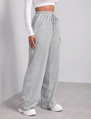 Women Baggy Cargo Pants Y2K Parachute Pants Drawstring Sweatpants Jogger Streetwear with Pockets in Saudi Arabia