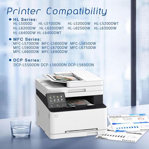 وحدة طبلة عالية الإنتاجية DR820 متوافقة مع DR-820 DR 820 لطابعة Brother HL-L5000D HL-L6200DW MFC-L5700DW DCP-L5500DN (أسود، عبوتان) in Kuwait