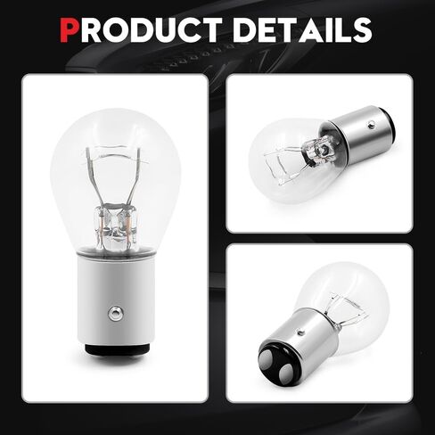 VEHICODE 7528 P21/5W 1157 لمبة الفرامل الذيل بدوره إشارة الضوء 12V 2057 2357 LL BAY15D هالوجين قاعدة مزدوجة ساطع واضح 4300K ​​أبيض عكس DRL استبدال مصباح مقطورة 198 1016 1034 2397 (20 حزمة) in Kuwait
