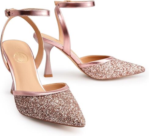 Trary Heels for Women Slingback Pointed Toe Stiletto Heels Ankle Strap Heeled Sandals Comfortable Women's Pumps 3.35" Heel Work Party Wedding Dress Shoes in Saudi Arabia