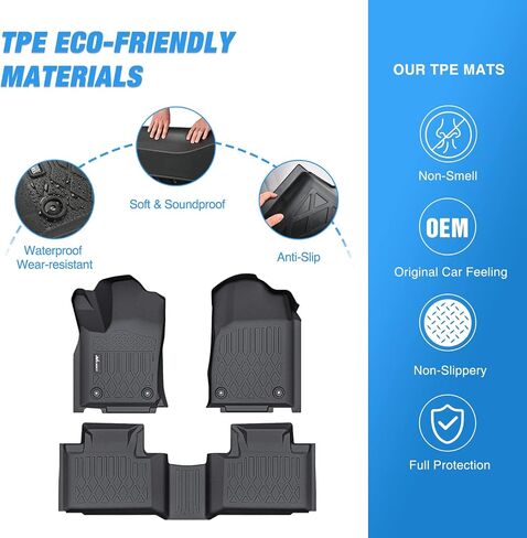 Nilight TPE Floor Mats for Dodge Durango/Jeep Grand Cherokee 2016 2017 2018 2019 2020 2021 2022 2023,All Weather Custom Fit Heavy Duty Floor Liners in Saudi Arabia