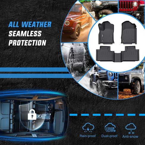 Nilight TPE Floor Mats for Dodge Durango/Jeep Grand Cherokee 2016 2017 2018 2019 2020 2021 2022 2023,All Weather Custom Fit Heavy Duty Floor Liners in Saudi Arabia