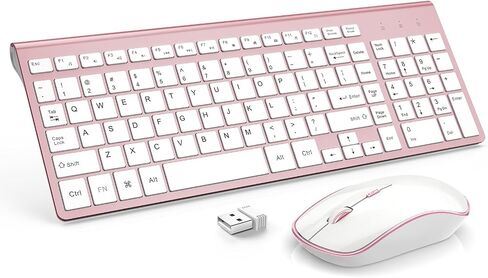 Wireless 2.4G Compact and Quiet Keyboard and Mouse Combo,Ergonomic and Portable Design for Computer, Windows,Desktop, PC, Laptop-Cangling Green in Saudi Arabia