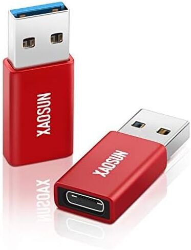 XAOSUN 10Gbps USB A to USB C Adapter, 3.2 USB to USB C Adapter Grey 2-Pack | Data Transfer USB C to USB Adapter, QC5.0 100W Fast Charging for iPhone 17/16/15/14 Plus Pro Max, Laptop, Charger, Quest Link in Kuwait