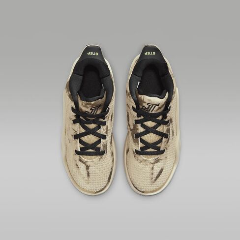 Nike Tatum 1 Little Kids' Shoes (DX5357-200, Fossil/Sesame/Electric Green/Black) Size 3 in Kuwait